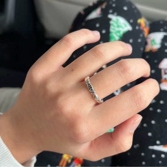 Vintage Silver Color Fish Rings for Women size 6-7 - Picture 5 of 5